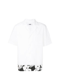 MSGM Short Sleeve Tropical Print Shirt