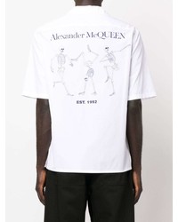 Alexander McQueen Skeleton Print Cotton Shirt