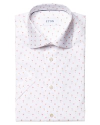 Eton Slim Fit Cocktail Short Sleeve Button Up Shirt