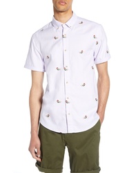 Scotch & Soda Slim Fit Embroidered Woven Shirt