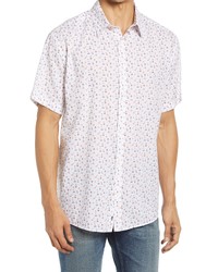 Benson Swimmer Print Short Sleeve Button Up Shirt
