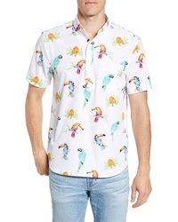 Chubbies The Dude Wheres Macaw Short Sleeve Popover Shirt