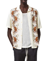 AllSaints Timor Relaxed Fit Short Sleeve Button Up Camp Shirt