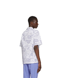 Kenzo White All Over Print Casual Shirt