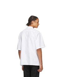 Givenchy White Glitch Logo Short Sleeve Shirt