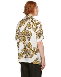 VERSACE JEANS COUTURE White Regalia Baroque Short Sleeve Shirt