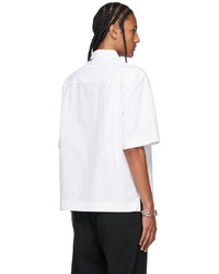 Givenchy White Zip Logo Short Sleeve Shirt