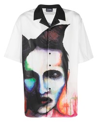 Pleasures X Marilyn Manson Watercolor Camp Shirt
