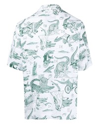 Lacoste X Netflix Crocodile Print Cotton T Shirt