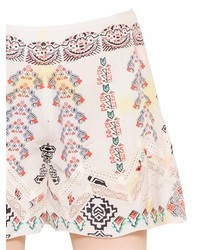 Etro Printed Silk Crepe Lace Shorts