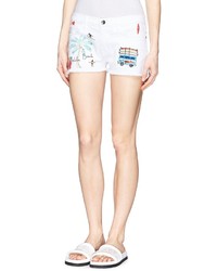 Façonnable X Faconnable By Mira Mikati Surfer Print Denim Shorts