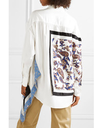 3.1 Phillip Lim Oversized Satin And Med Printed Silk Twill Shirt