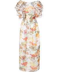 Rosie Assoulin Floral Print Puff Sleeve Dress