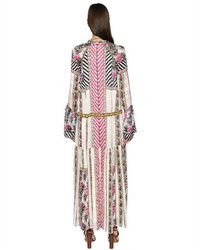 Etro Saffron Print Silk Crepe De Chine Dress