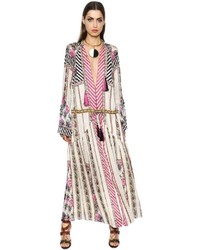 Etro Saffron Print Silk Crepe De Chine Dress