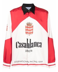 Casablanca Logo Print Silk Shirt