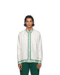 Casablanca White Silk La Fleur De Loranger Shirt