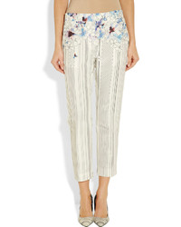 3.1 Phillip Lim Cropped Printed Silk And Cotton Blend Pants