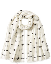 Kenzo All Over Eyes Scarf With Silk