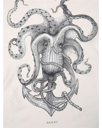 Gucci Octopus Printed Silk Modal Scarf