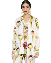 Dolce & Gabbana Ice Cream Printed Silk Twill Shirt