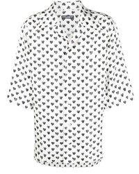 Dolce & Gabbana Heart Print Silk Shirt