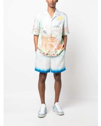 Casablanca Tennis Print Silk Shirt