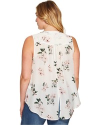 Lucky Brand Plus Size Floral Silk Tank Top
