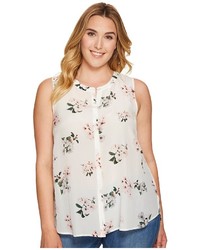 Lucky Brand Plus Size Floral Silk Tank Top