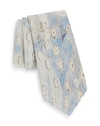 Alexander McQueen William Blake Dante Print Silk Tie In Sky Blueivory At Nordstrom