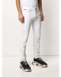 Philipp Plein Painted Print Slim Fit Jeans