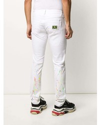 Philipp Plein Painted Print Slim Fit Jeans