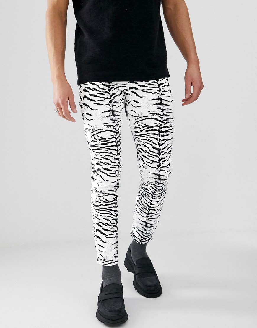 zebra skinny jeans