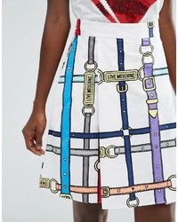Love Moschino Belt Print Skirt