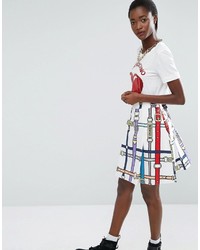 Love Moschino Belt Print Skirt