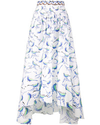 Peter Pilotto Bird Print Asymmetric Skirt