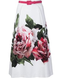 Carolina Herrera Floral Print Skirt