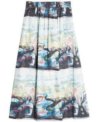 Burberry Kindle Printed Midi Skirt