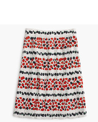 J.Crew Pleated Skirt In Berry Print