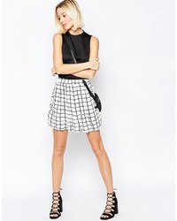Daisy Street Skirt In Grid Print