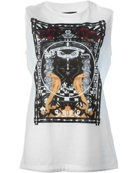 Les Claires Sleeveless Printed T Shirt
