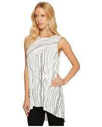Vince Camuto Sleeveless Electric Lines High Low Hem Top Sleeveless