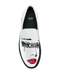 Moschino Pop Art Print Slip On Sneakers