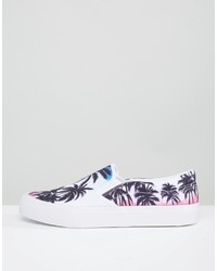 Asos Slip On Sneakers In Floral Tropical Print