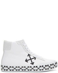 Off-White White Vulcanised Arrows Mid Top Sneakers