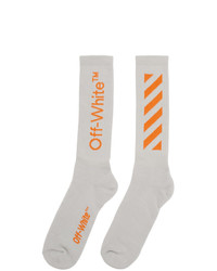 Off-White Grey And Orange Arrows Socks
