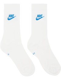 Nike Three Pack White Multicolor Sportswear Everyday Essential Socks
