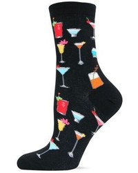 Hot Sox Tropical Drinks Printed Trouser Socks