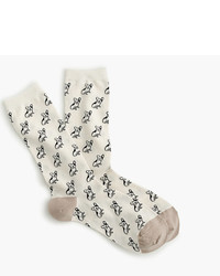 J.Crew Trouser Socks In Bulldog Print