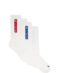 Nike Two Pack White Crew Socks